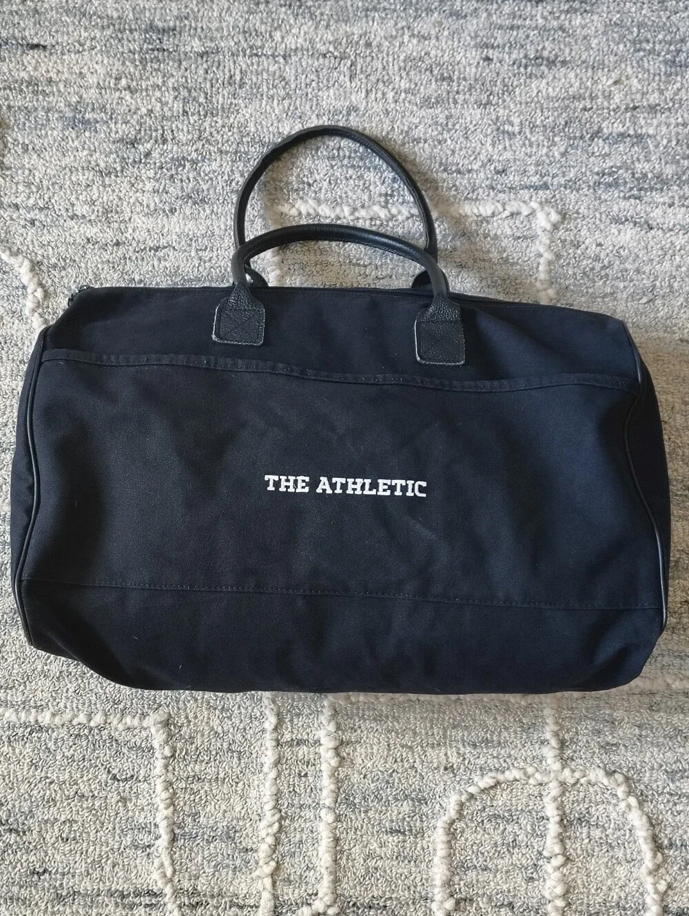 Scarborough & Tweed The Athletic Black Canvas Leather Trim Weekender Duffle Bag